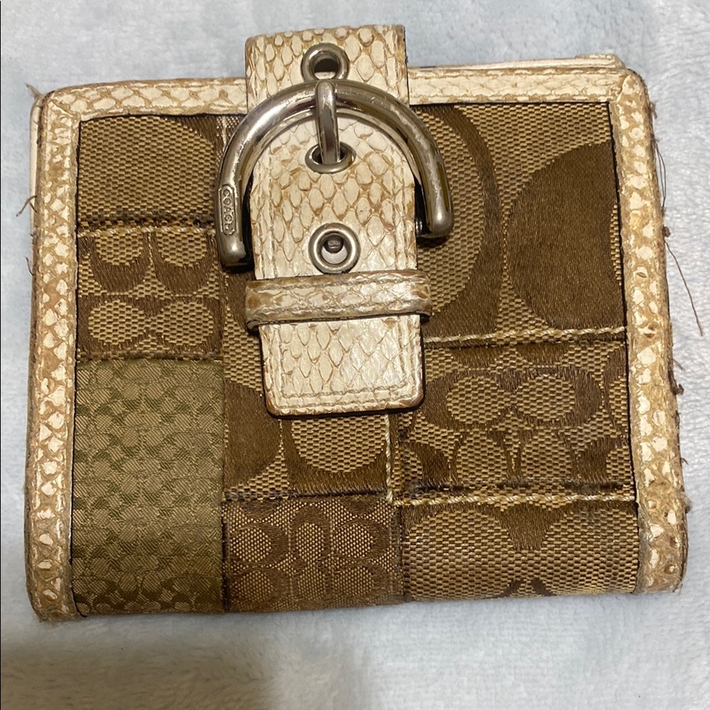Coach Patchwork Buckle Wallet